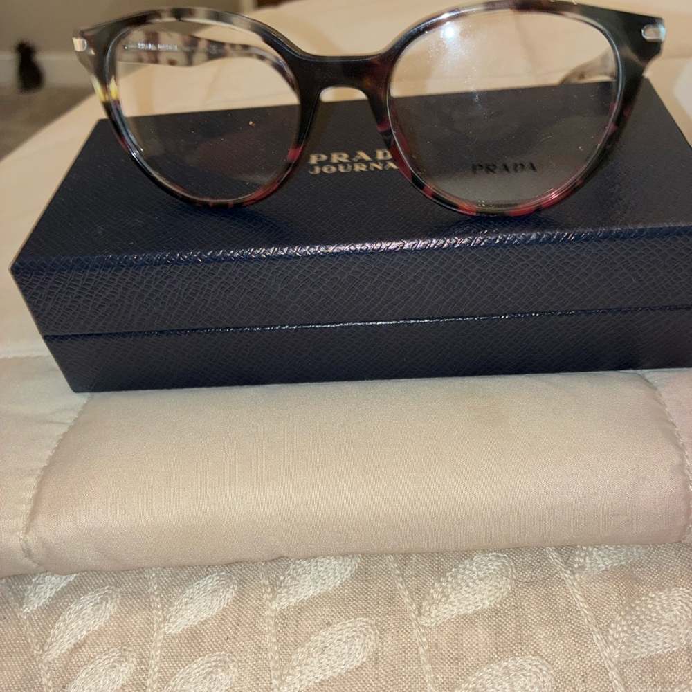 Prada Journal Unisex Glasses in Tortoise and Black